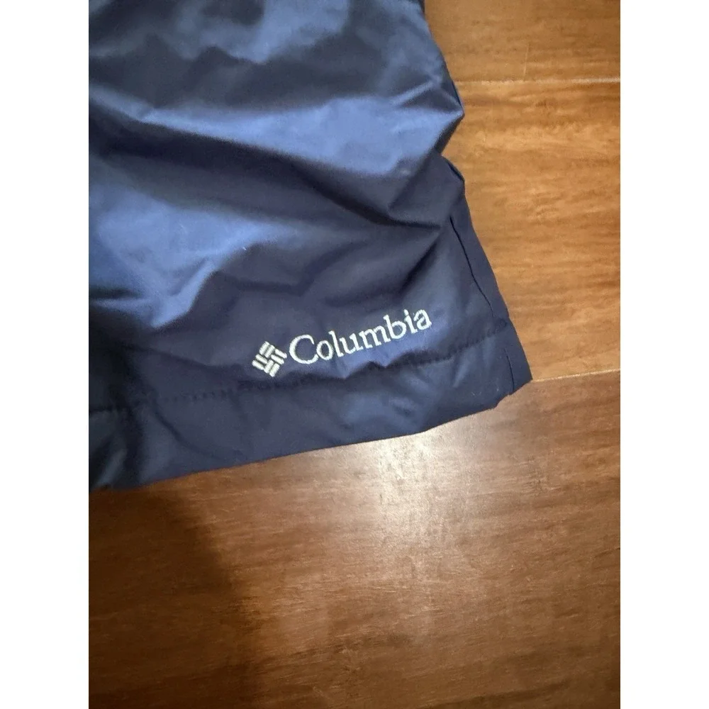 Columbia Boys Snow Pants Navy Blue Sz 7-8 Snowboard Adjustable Bugaboo